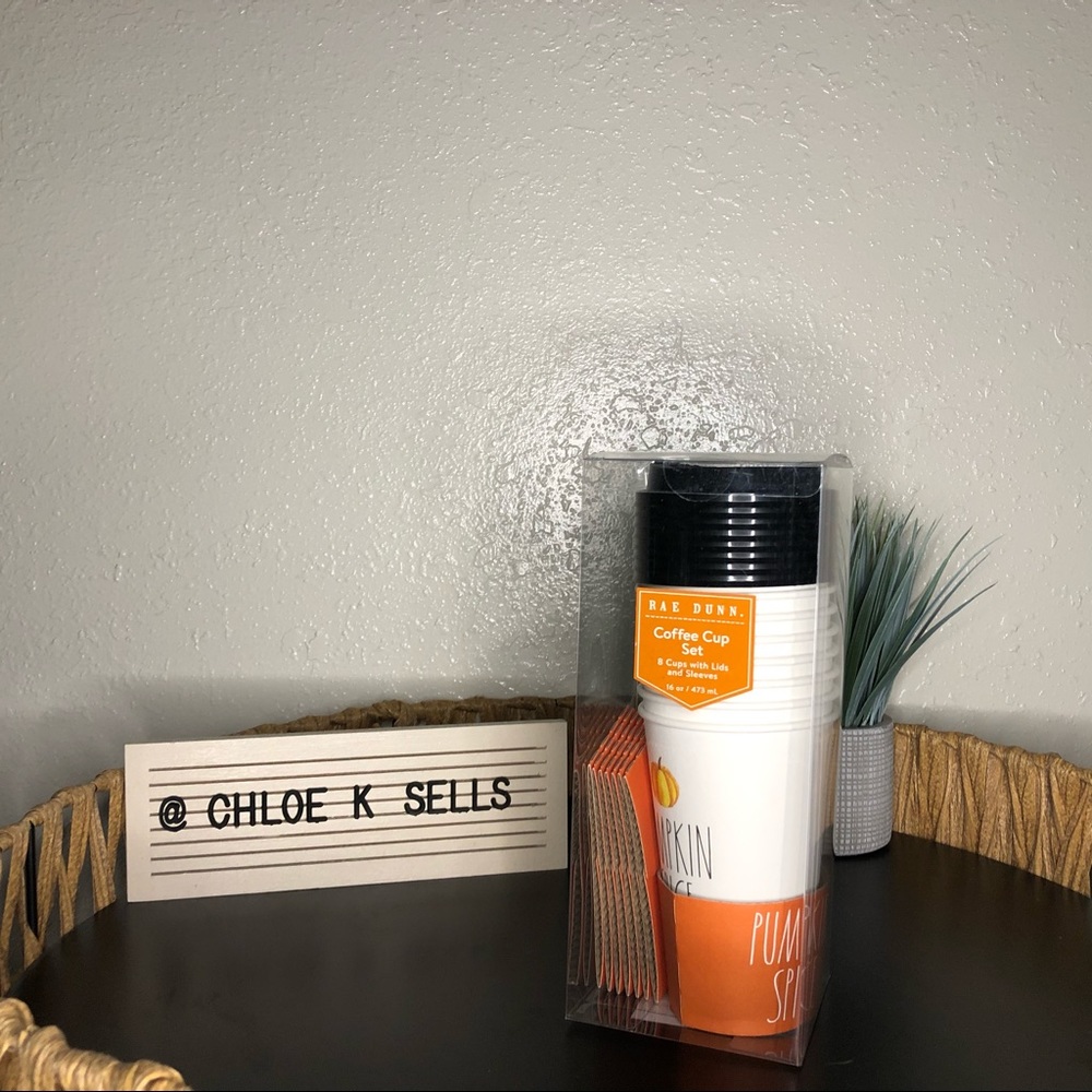 Rae Dunn Pumpkin Spice Coffee Cup Set.